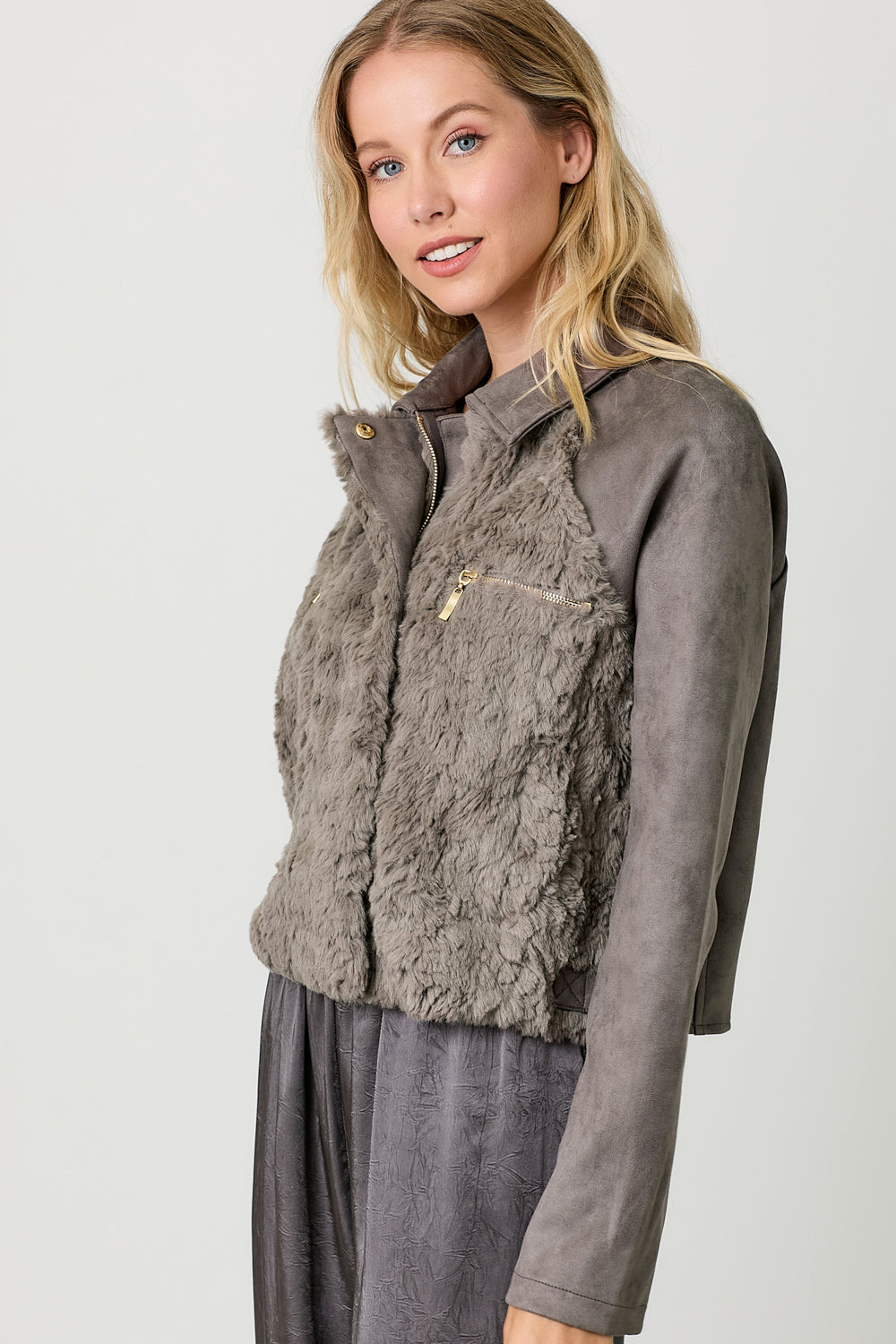 Katie Suede & Fur Jacket