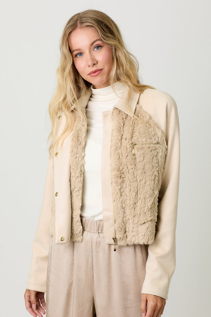 Katie Suede & Fur Jacket