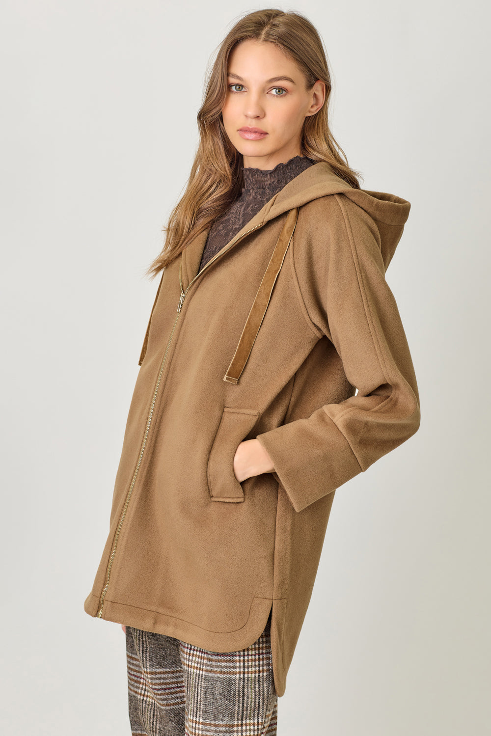 Morgan Hooded Zip Coat