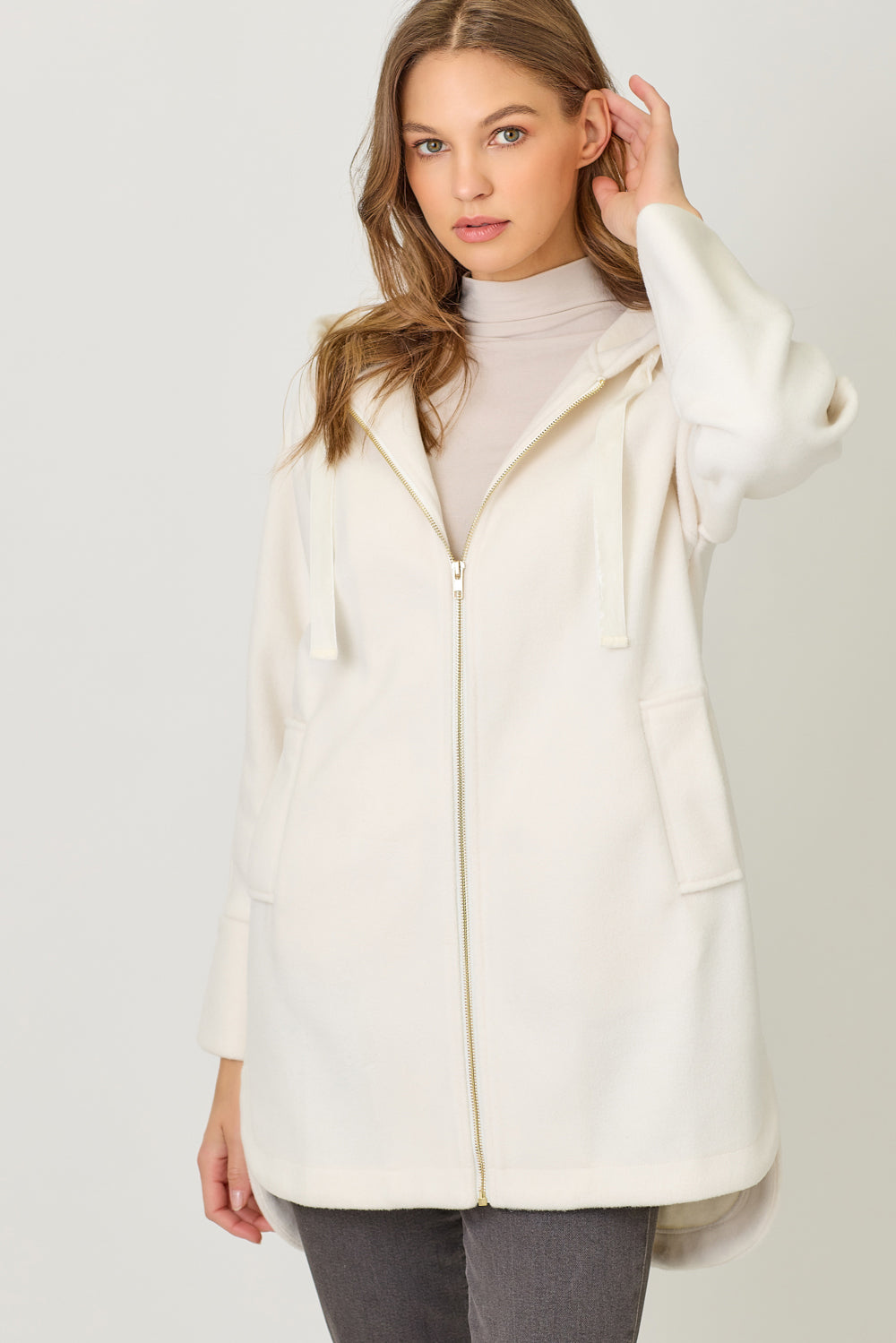 Morgan Hooded Zip Coat