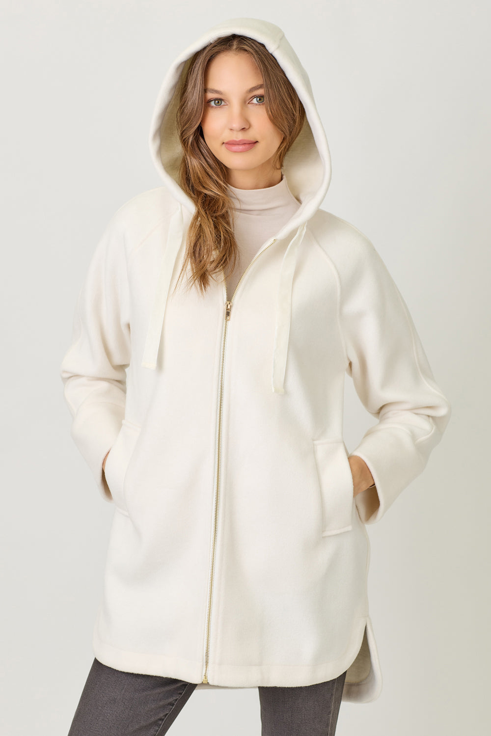 Morgan Hooded Zip Coat
