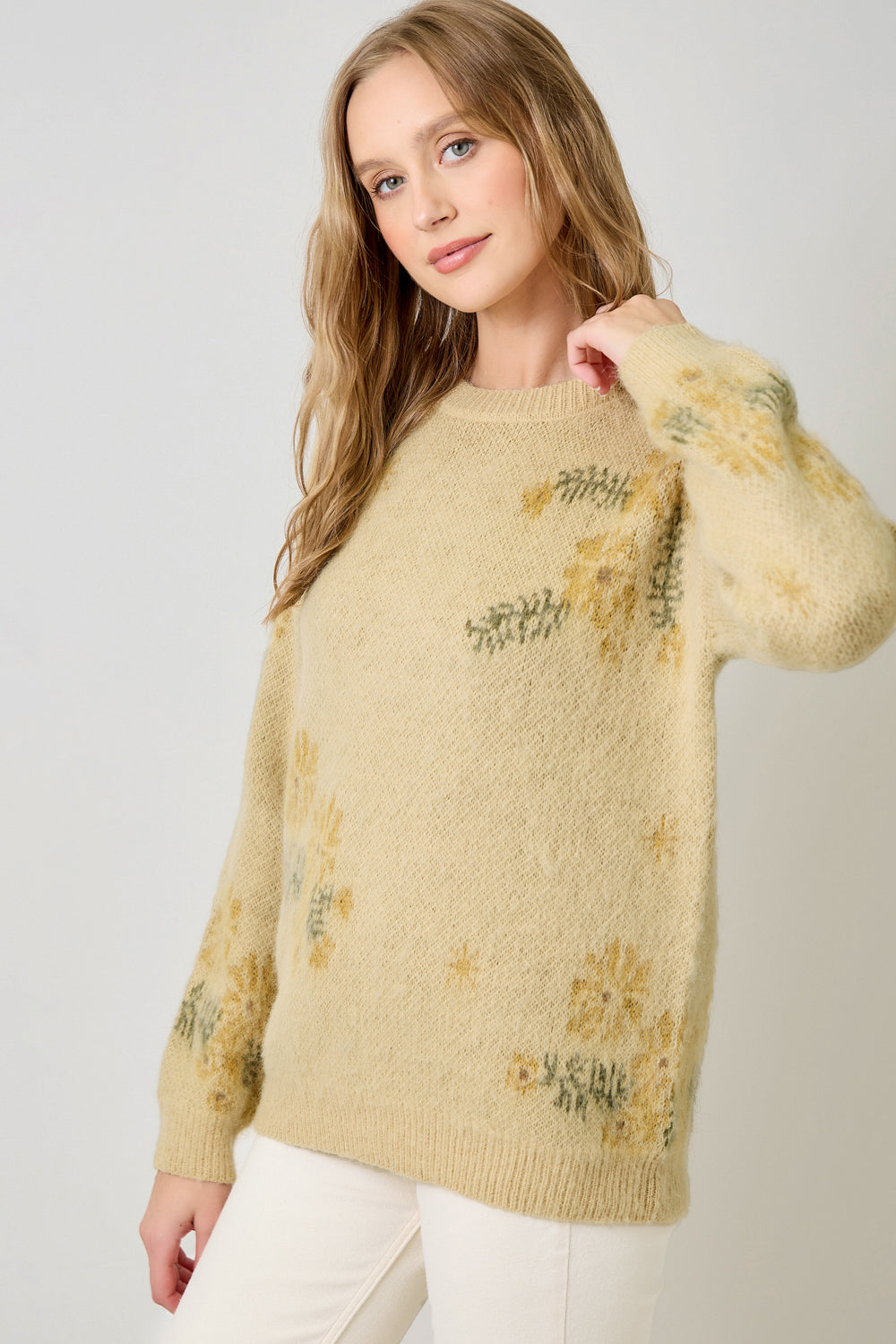 Soft Bloom Floral Sweater