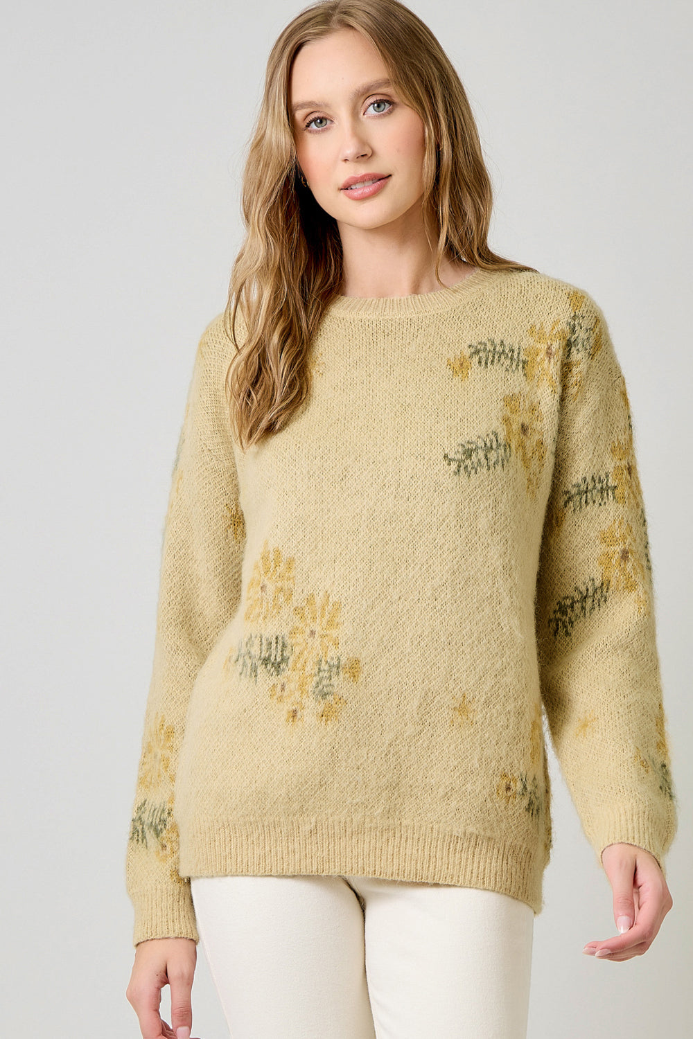 Soft Bloom Floral Sweater