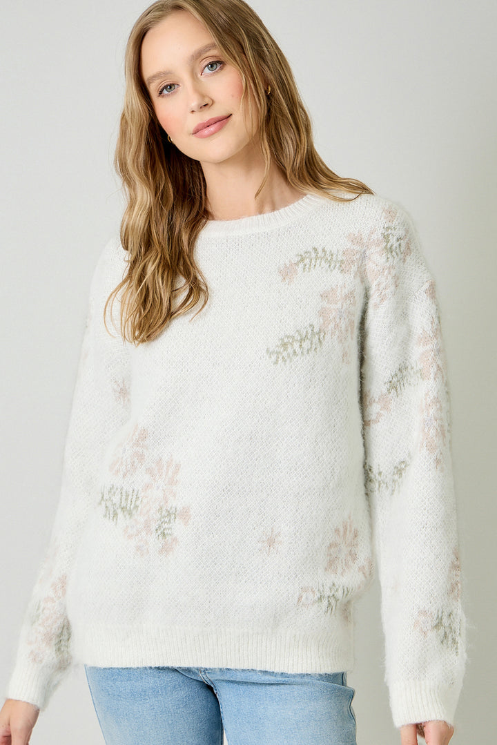 Soft Bloom Floral Sweater