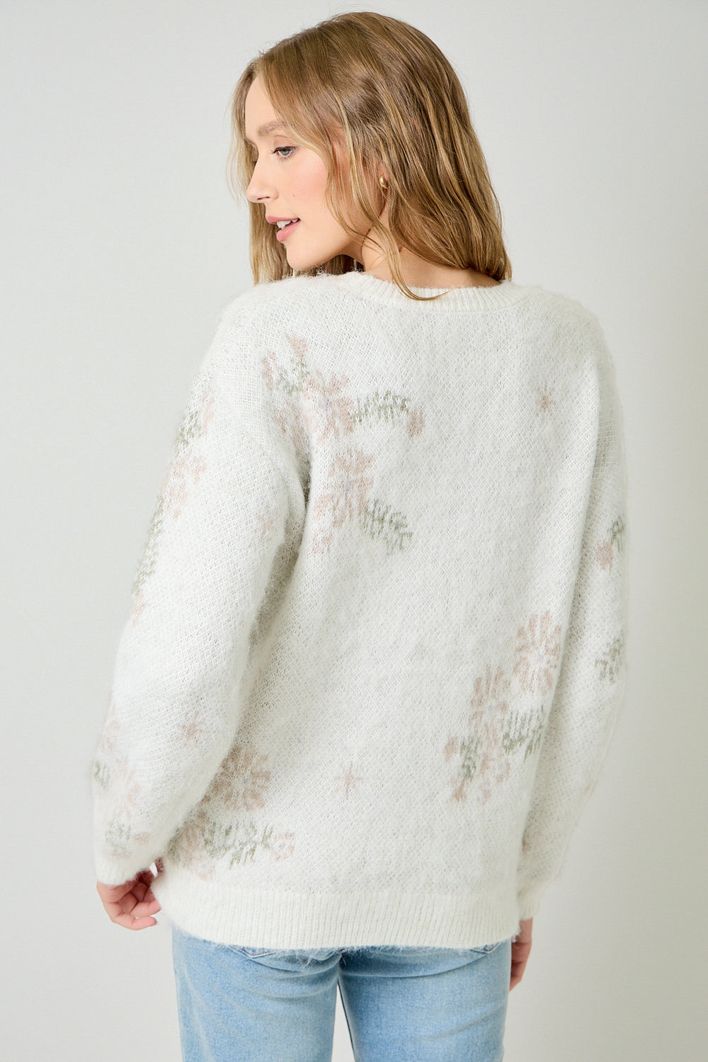 Soft Bloom Floral Sweater