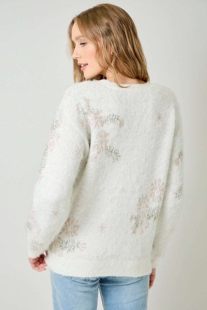 Soft Bloom Floral Sweater