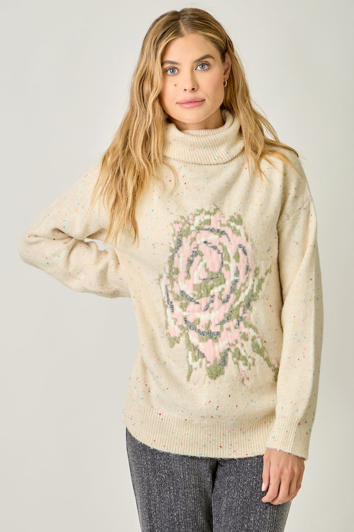 Confetti & Roses Turtleneck