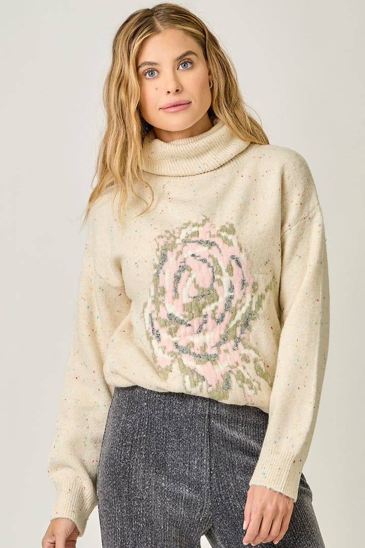 Confetti & Roses Turtleneck