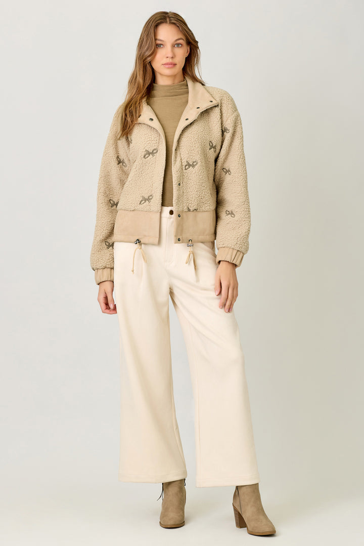 Bundled in Bows Sherpa Jacket