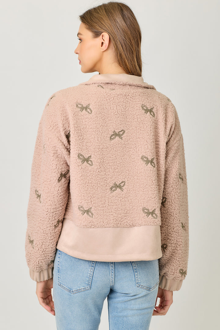 Bundled in Bows Sherpa Jacket