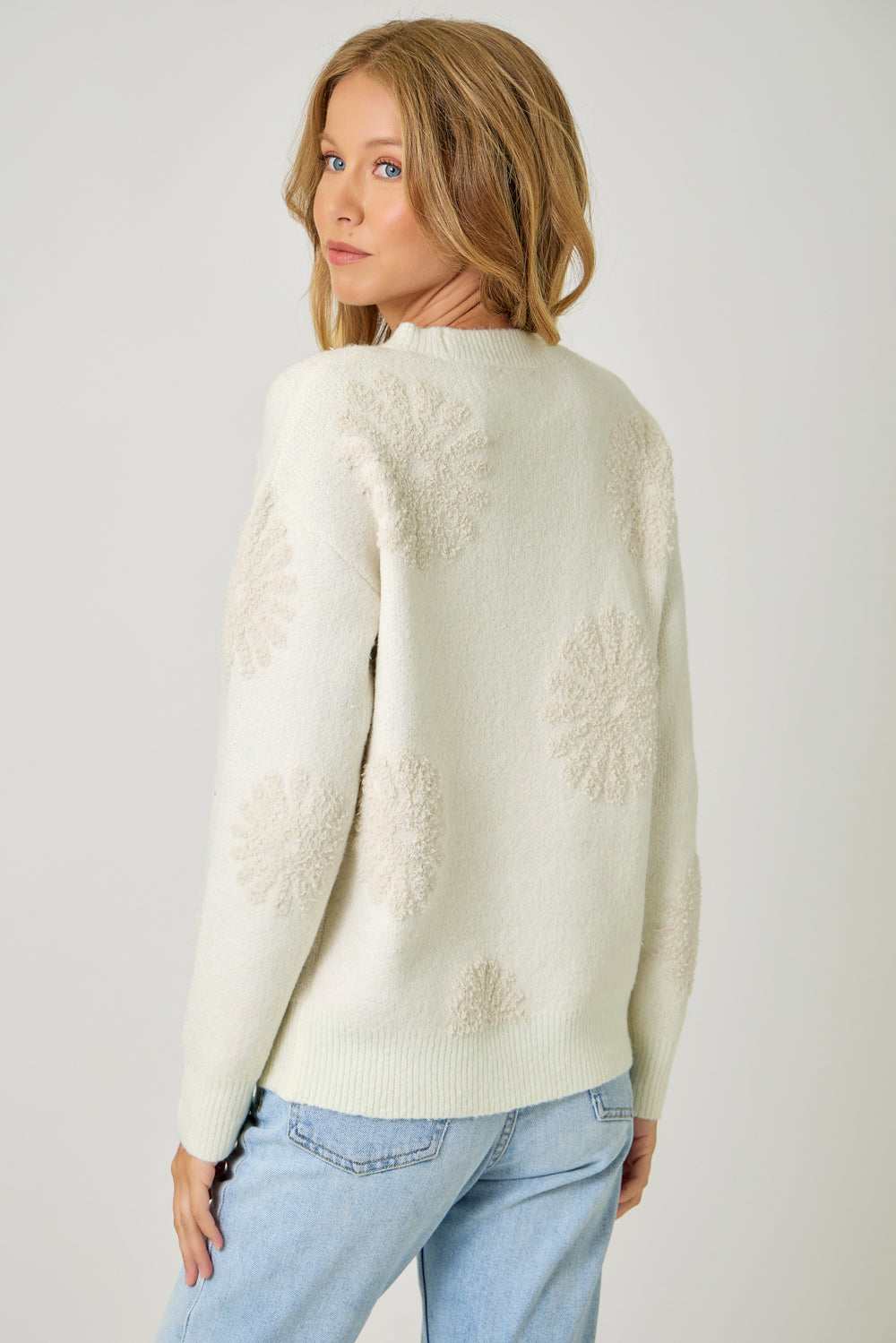 Daisy Flocked Sweater
