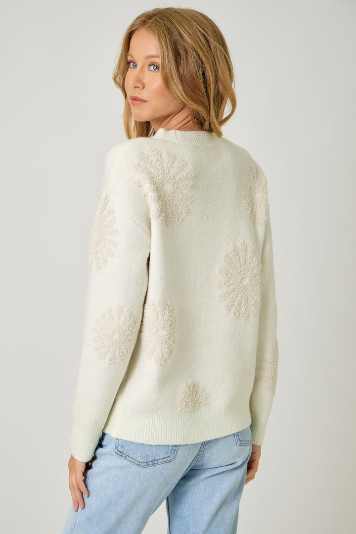 Daisy Flocked Sweater
