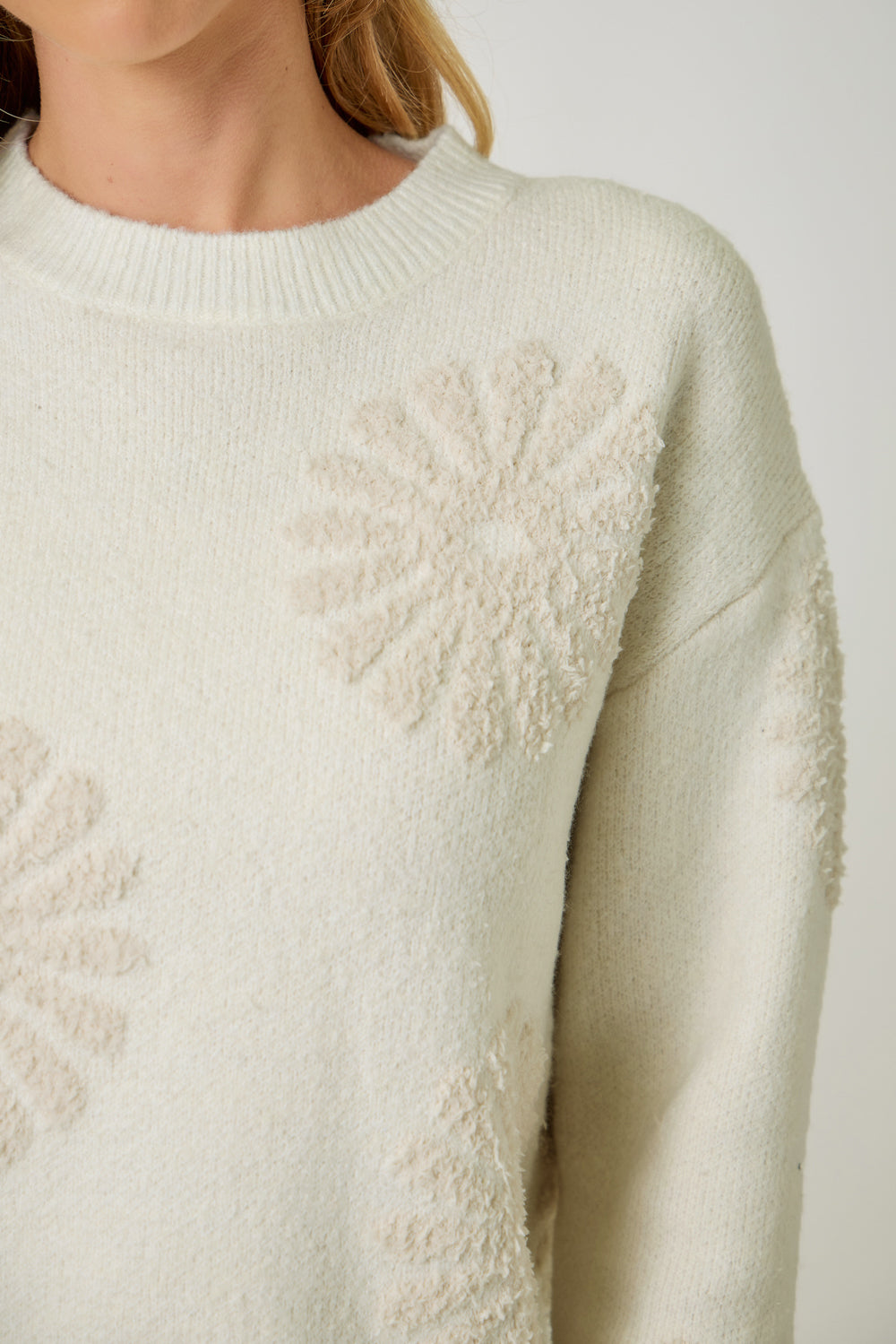 Daisy Flocked Sweater
