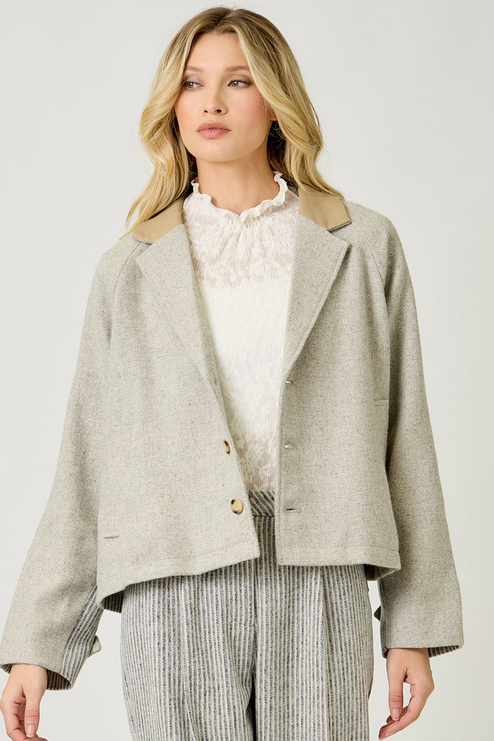 Frankie Mixed Media Jacket, Final Sale