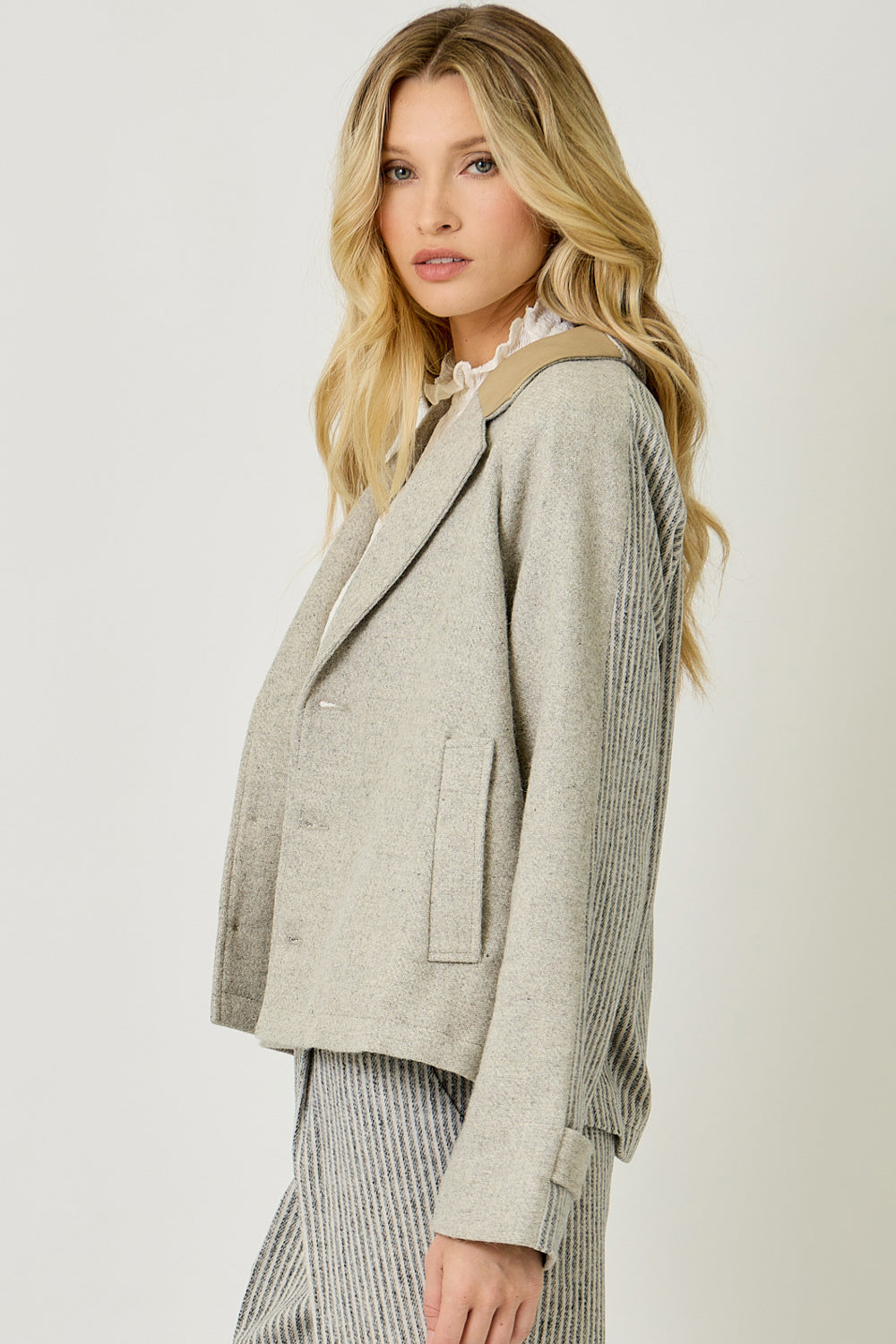 Frankie Mixed Media Jacket, Final Sale