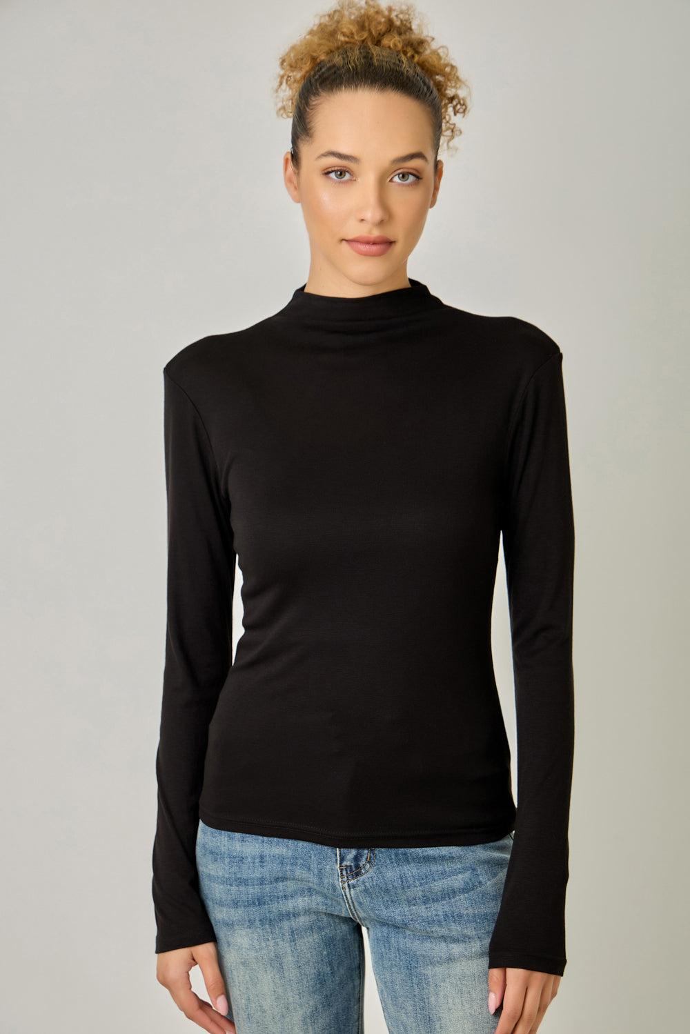 Signature Layer Mock Neck Top