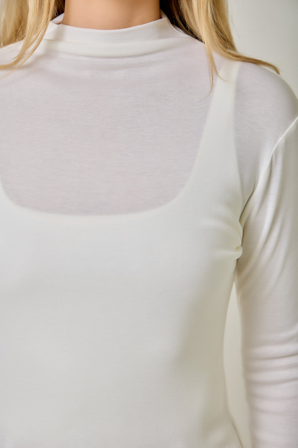 Signature Layer Mock Neck Top