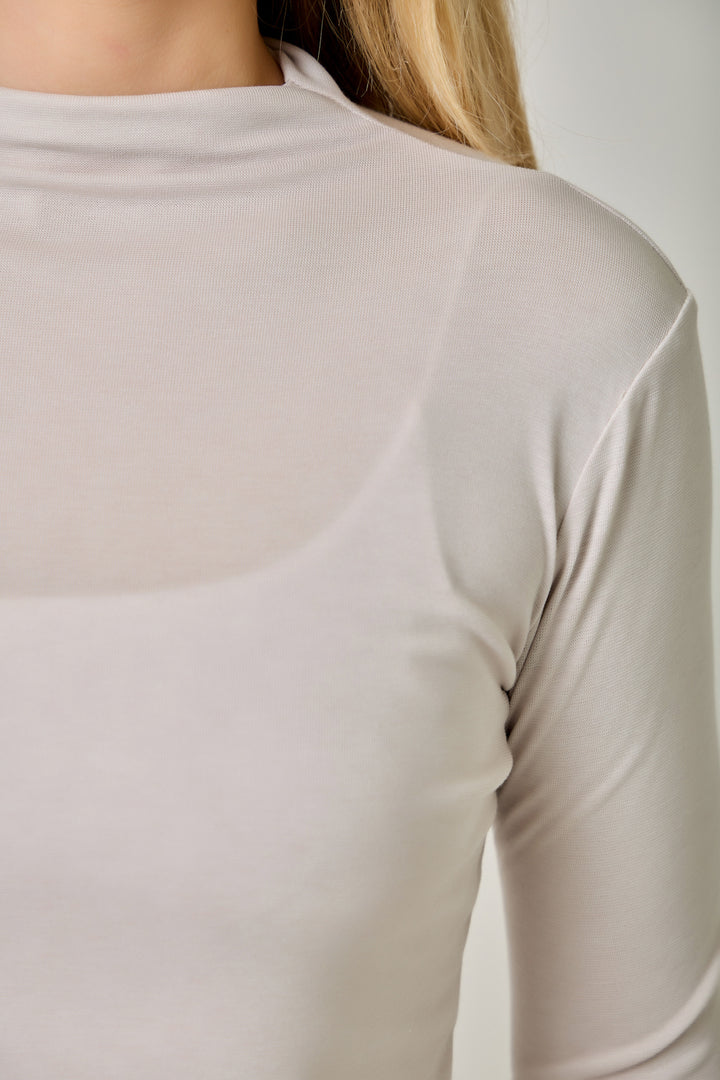Signature Layer Mock Neck Top