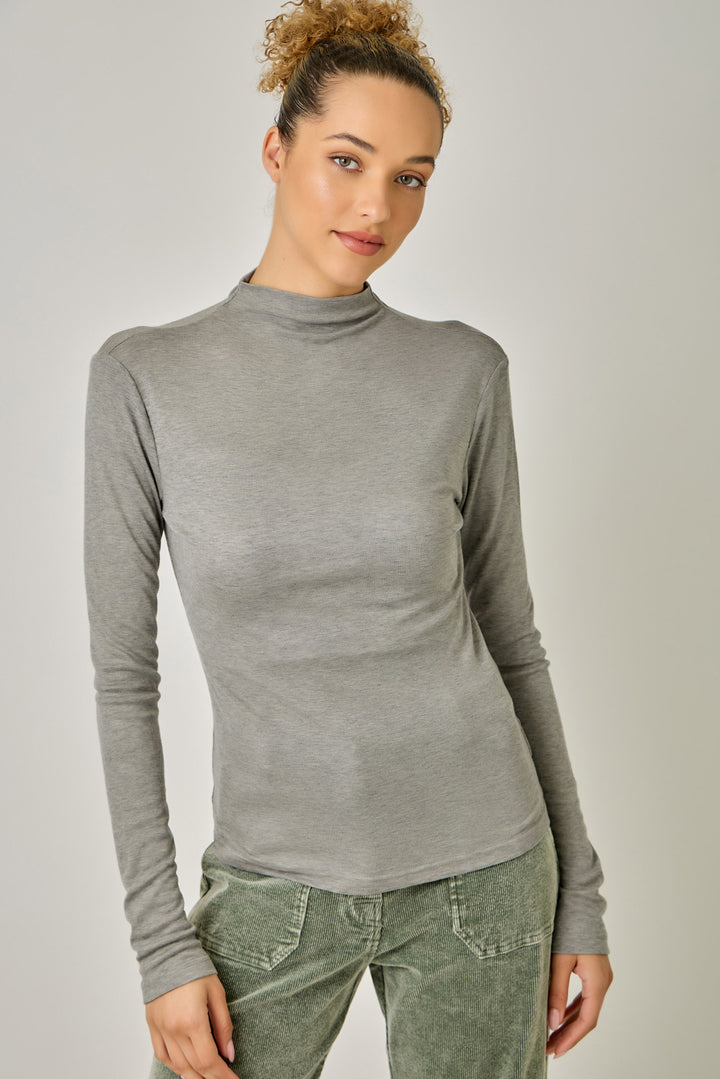 Signature Layer Mock Neck Top
