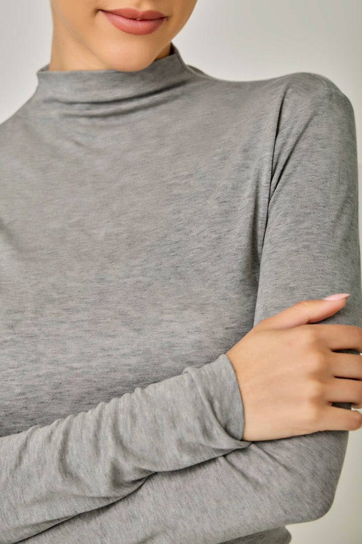 Signature Layer Mock Neck Top