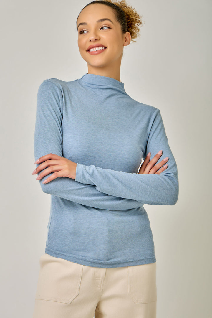 Signature Layer Mock Neck Top