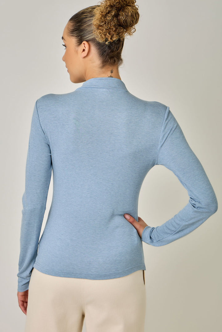 Signature Layer Mock Neck Top