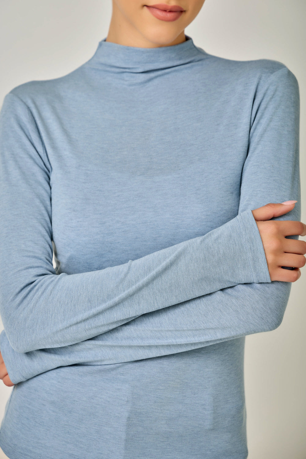Signature Layer Mock Neck Top