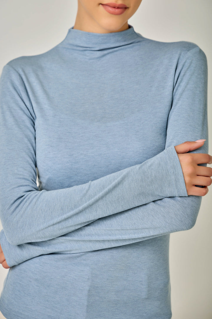Signature Layer Mock Neck Top