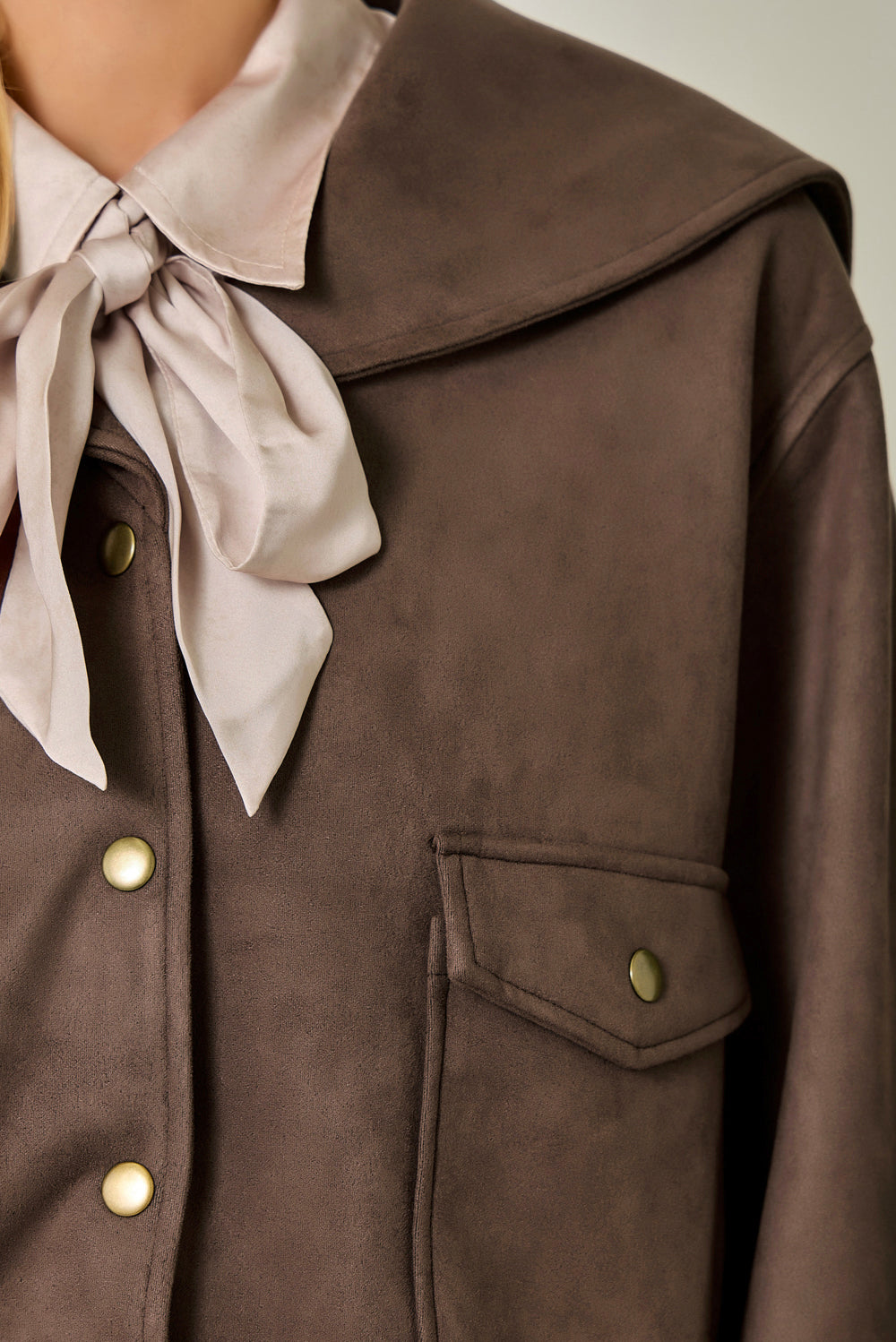 Ivy Lane Suede Blouson Jacket