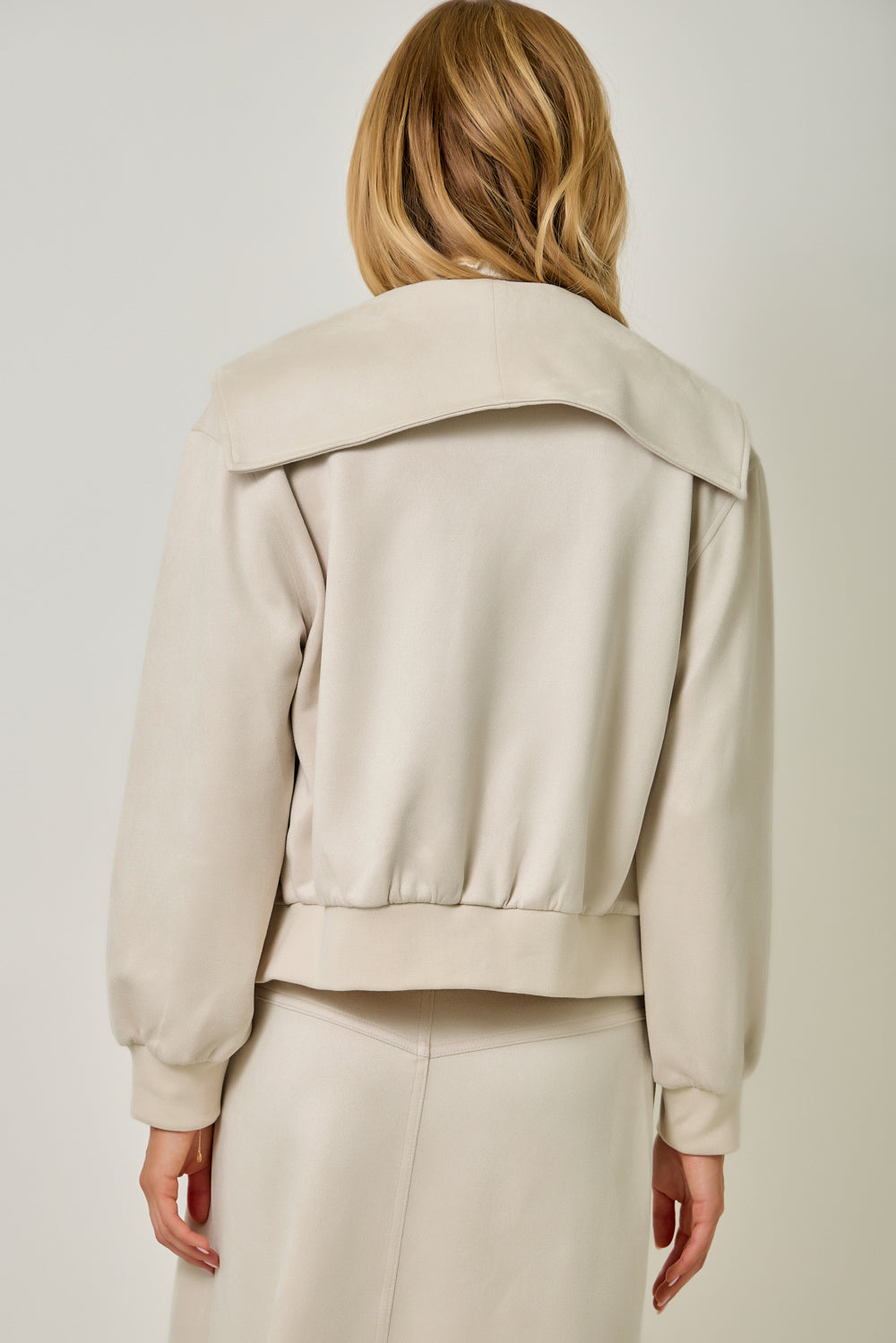 Ivy Lane Suede Blouson Jacket