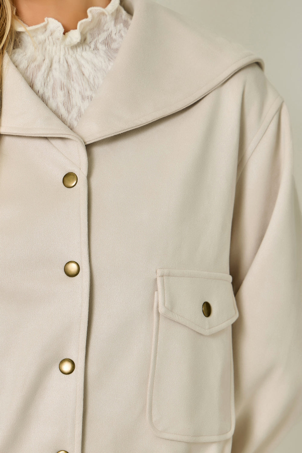 Ivy Lane Suede Blouson Jacket