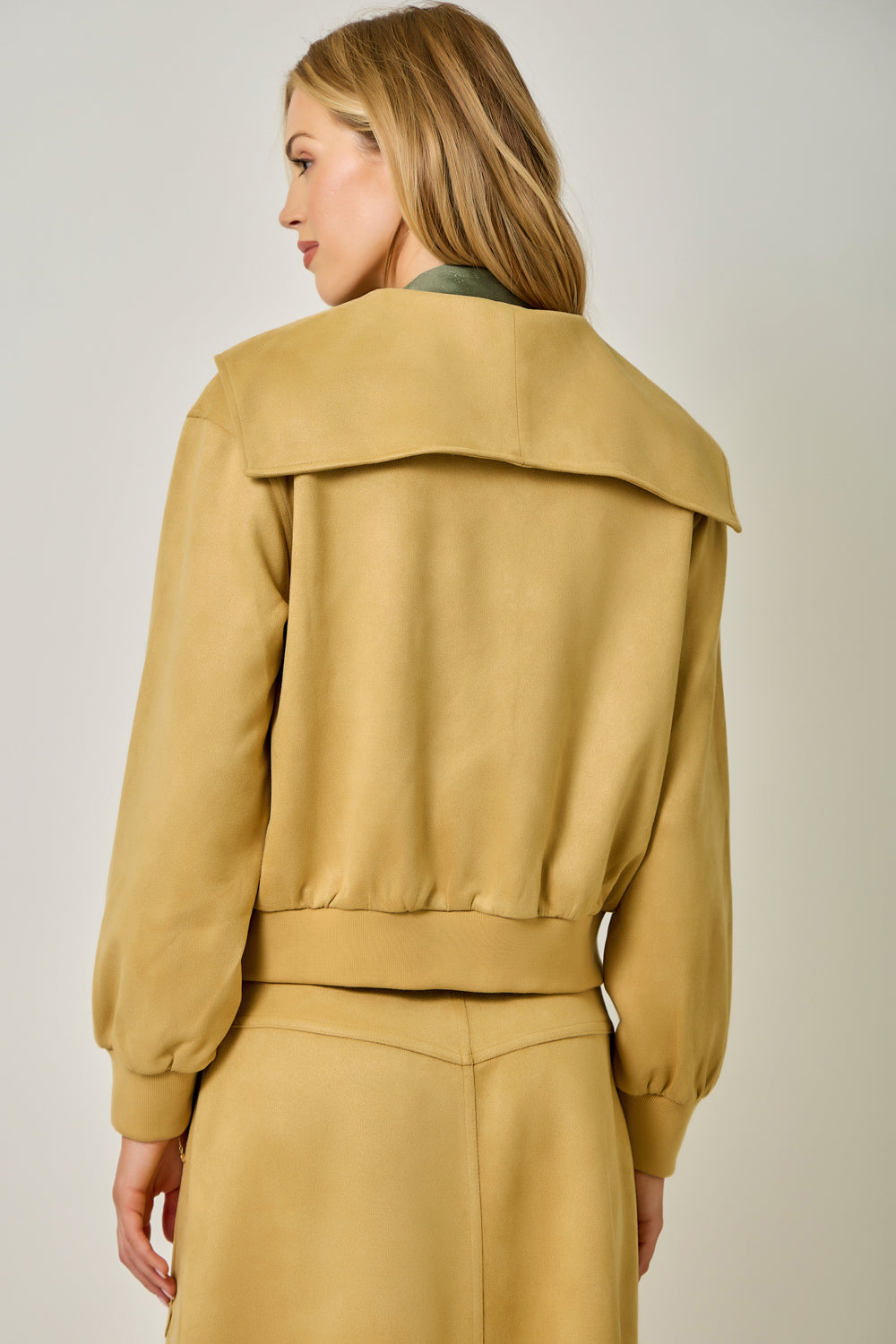 Ivy Lane Suede Blouson Jacket