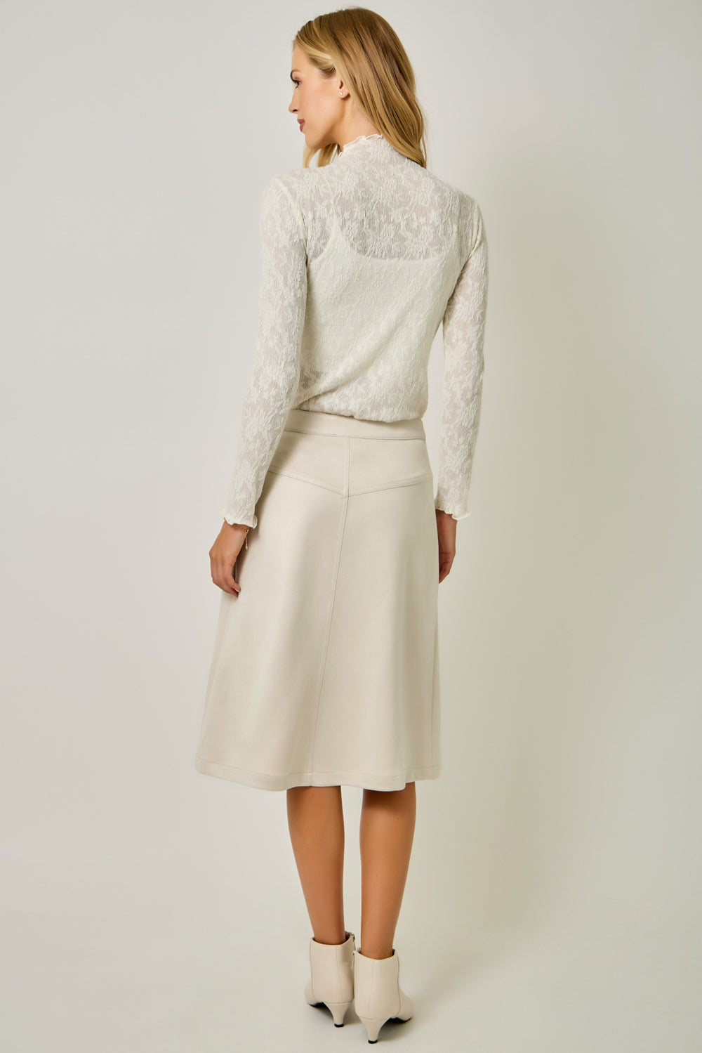 Ivy Lane Suede A-Line Skirt