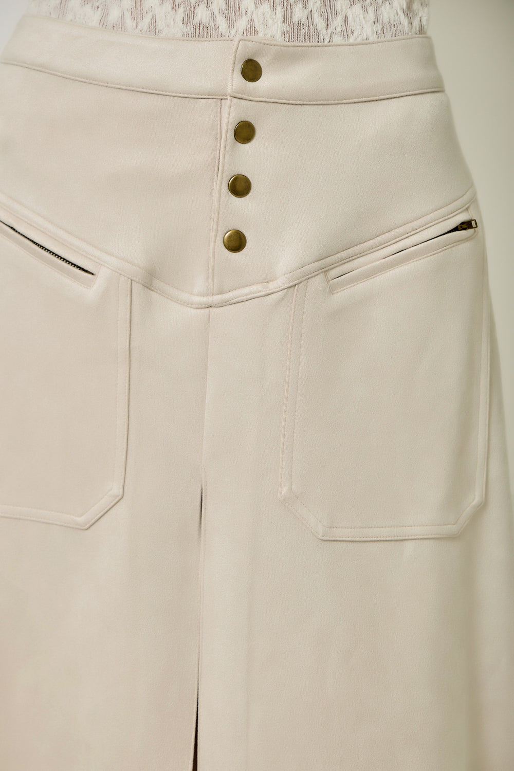 Ivy Lane Suede A-Line Skirt