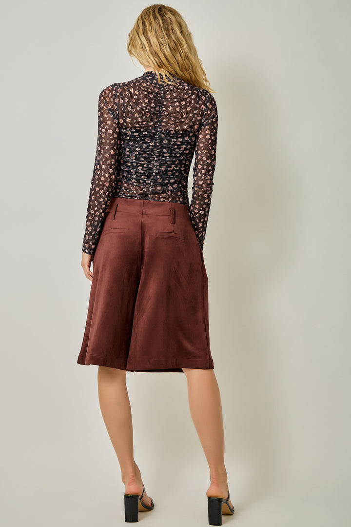 Ivy Lane Suede Bermuda Short