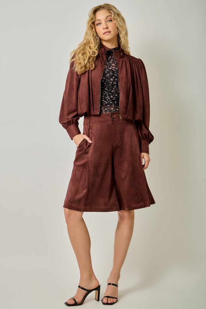 Ivy Lane Suede Bermuda Short