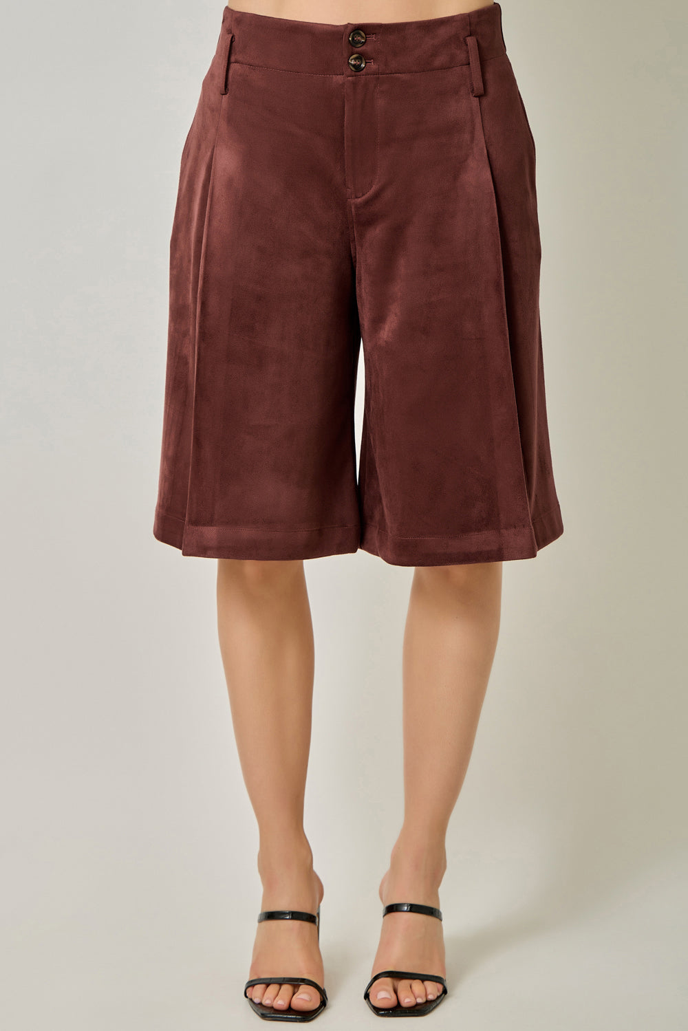 Ivy Lane Suede Bermuda Short