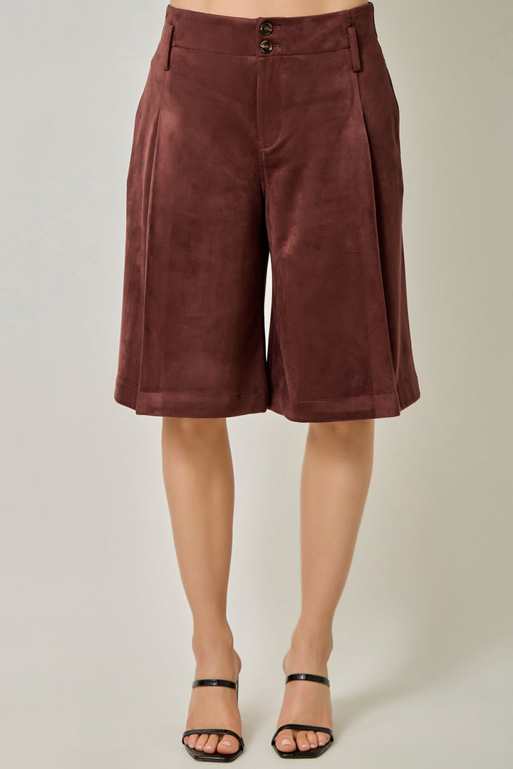 Ivy Lane Suede Bermuda Short