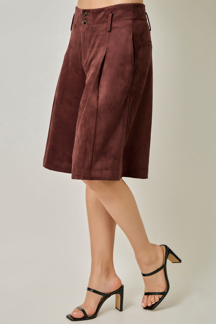 Ivy Lane Suede Bermuda Short