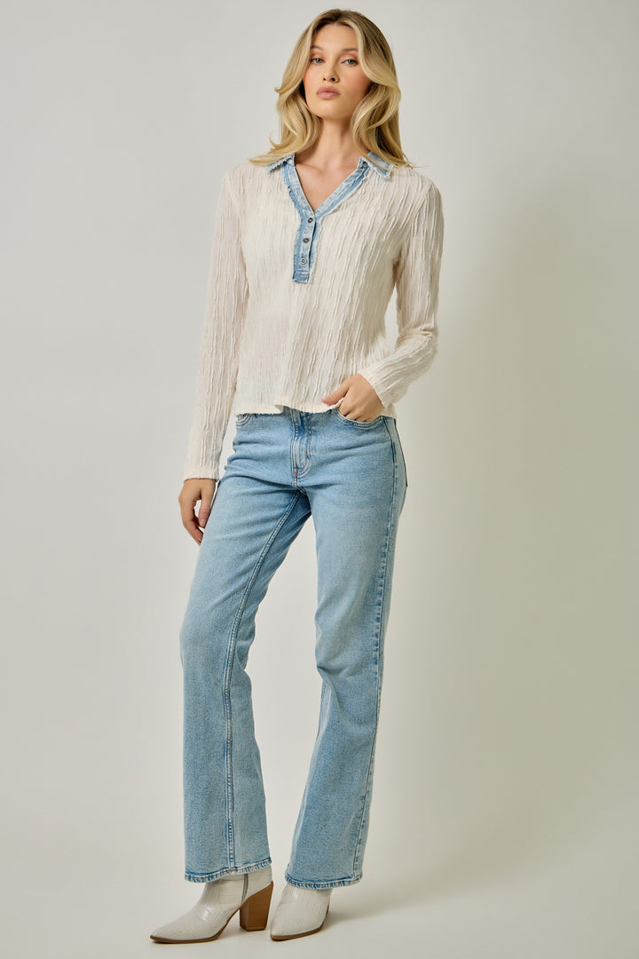 Surrey Textured Knit Henley