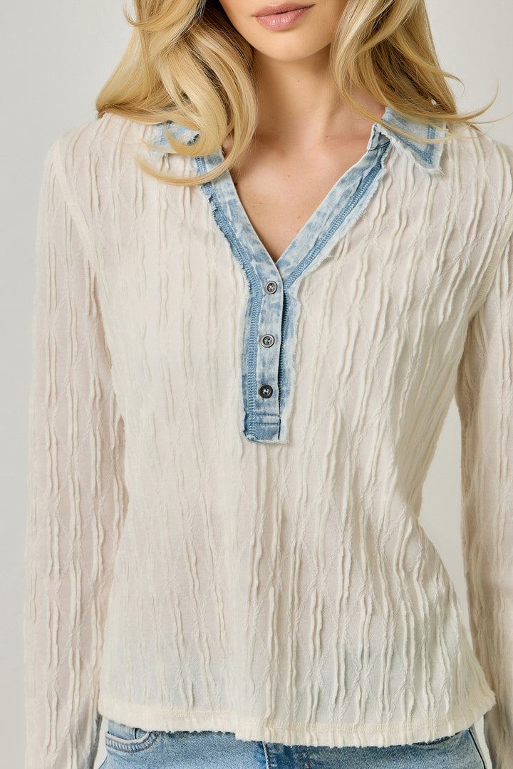 Surrey Textured Knit Henley