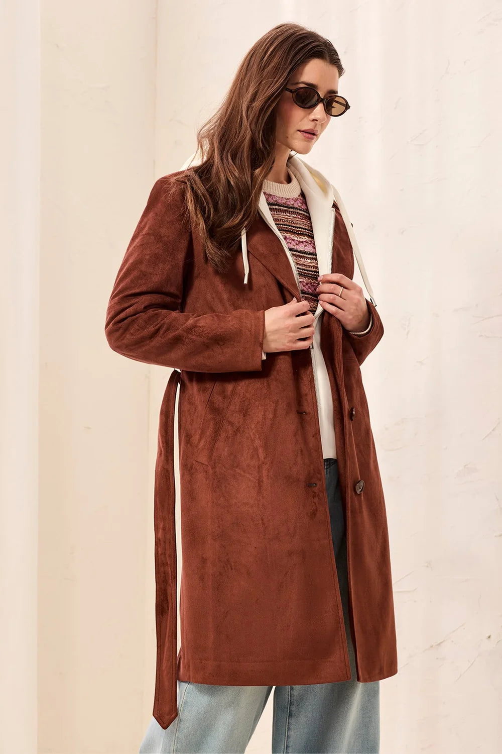 Mona Suede Trench