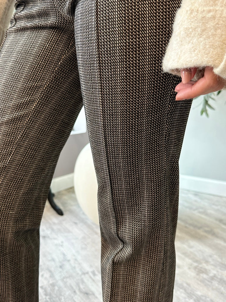 Herringbone Baby Bootcut Pants