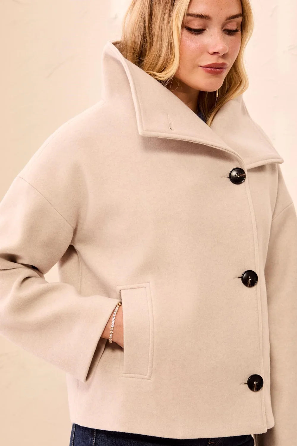 Funnel Neck Coat