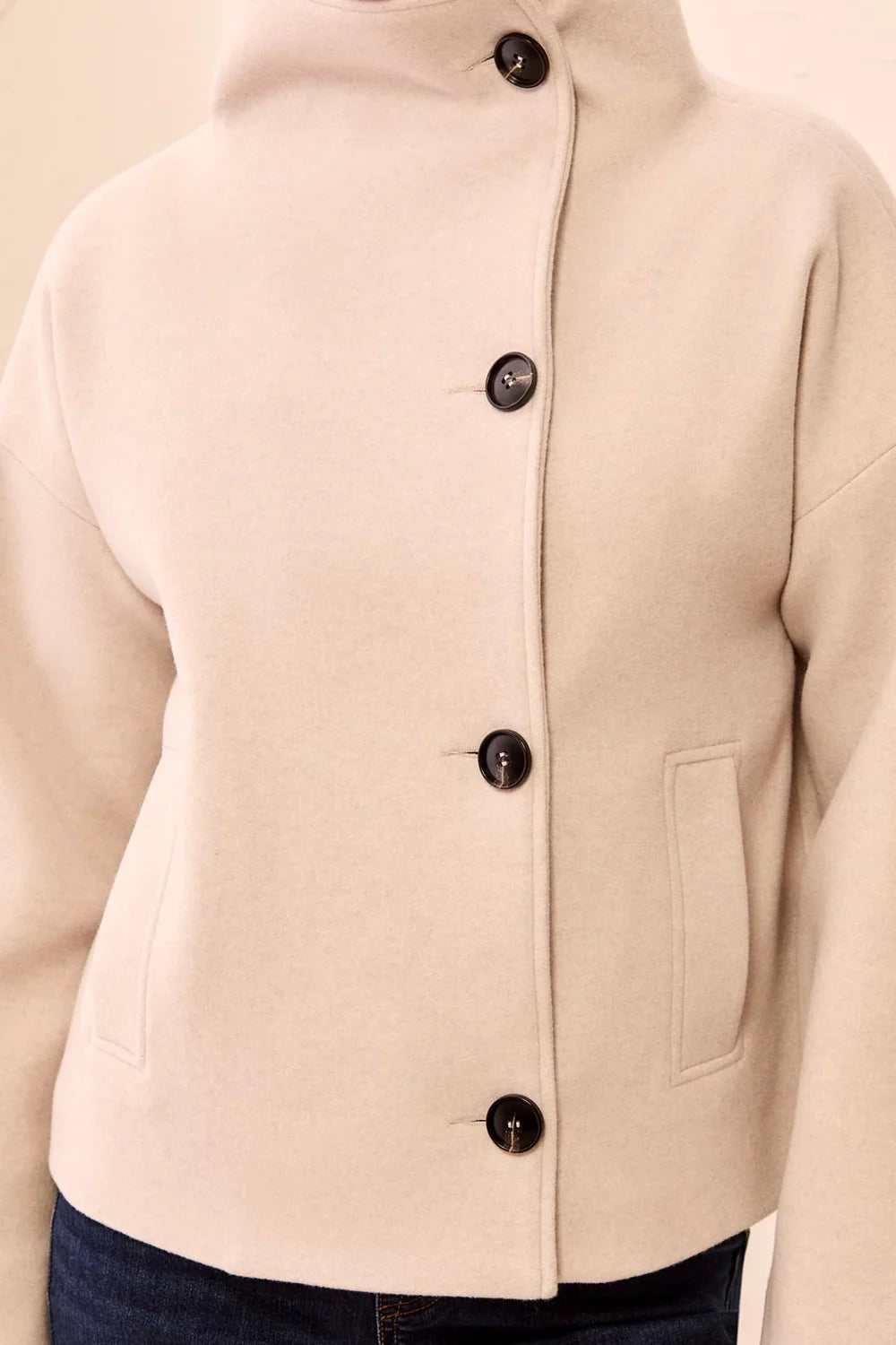 Funnel Neck Coat