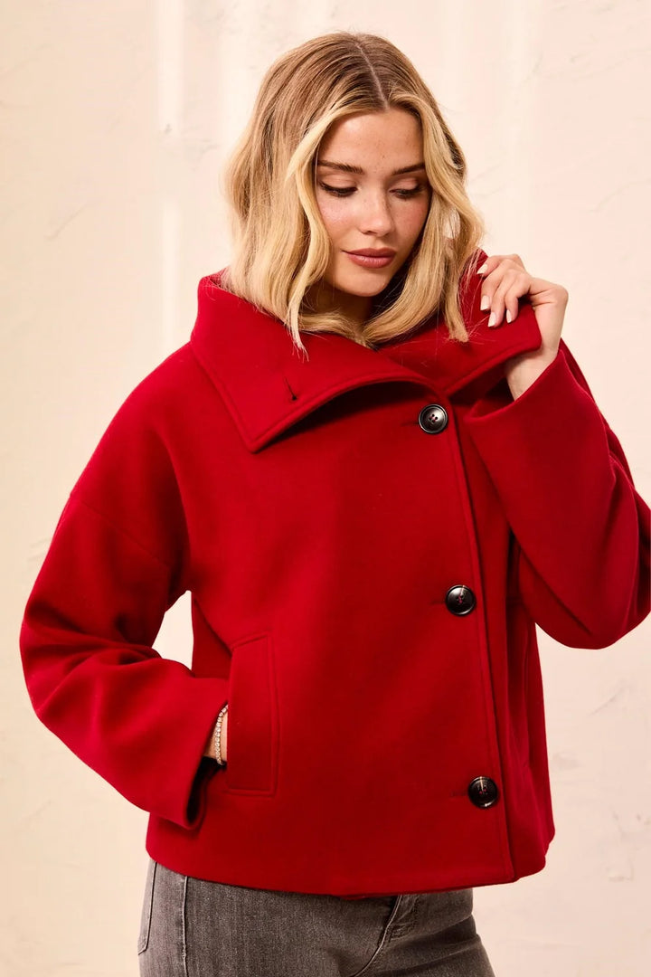 Funnel Neck Coat