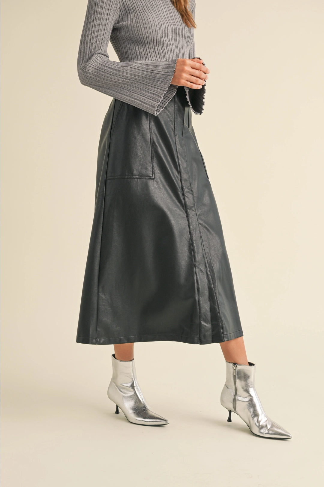 Alina Faux Leather Skirt