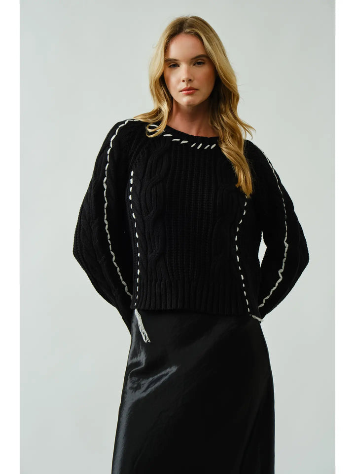 Demi Stitched Cable Sweater