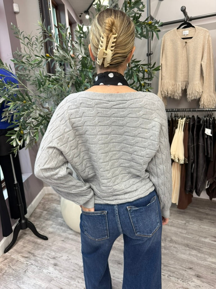 Cable Knit Dolman Sweater