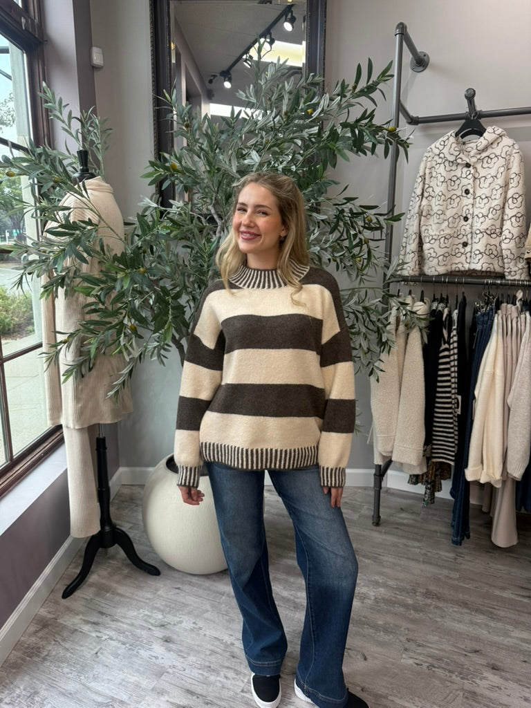 Ski Lodge Striped Pullover